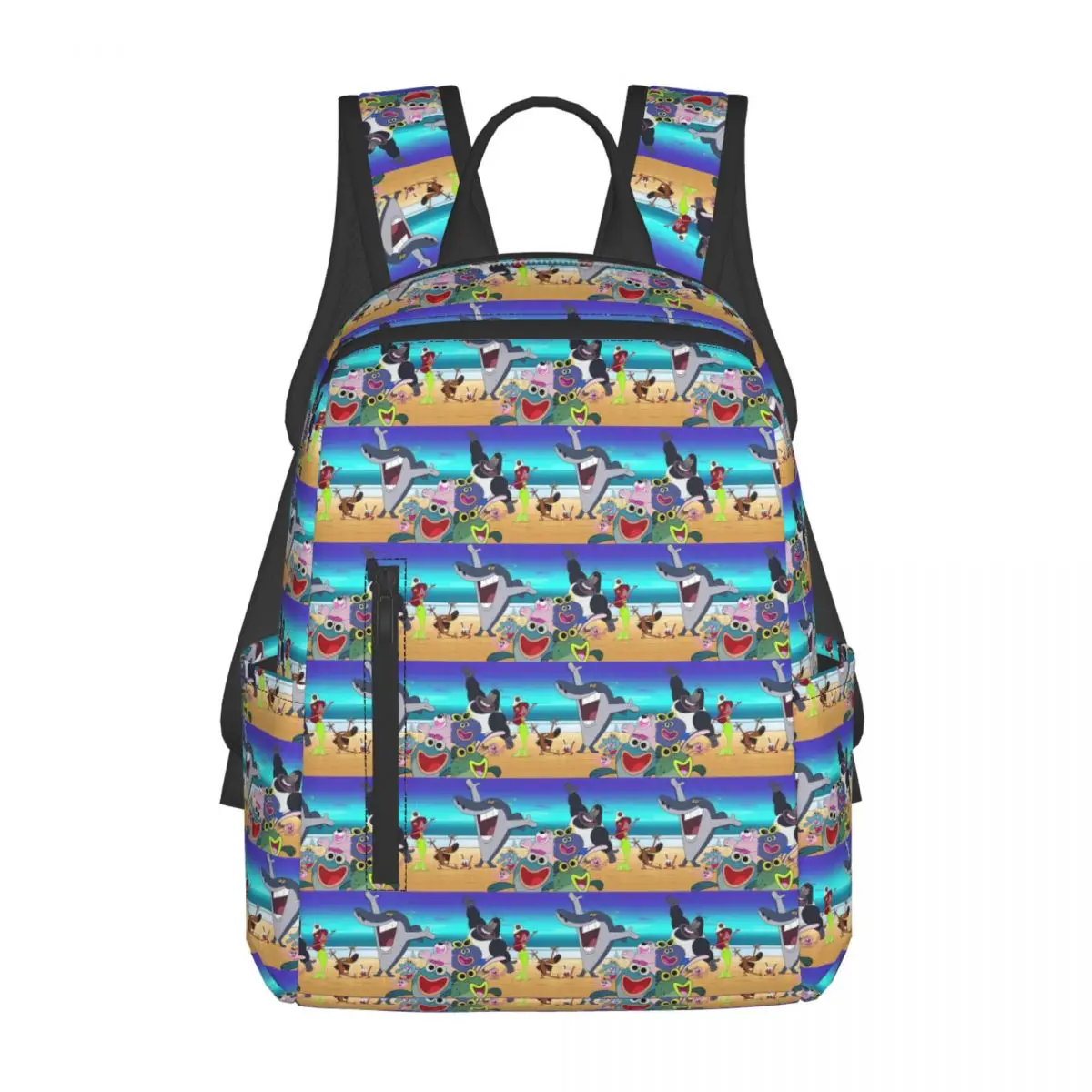

Zig & Sharko Cartoons Kid Backpack Daypack Large Capacity Kids BookBag School Bag Shoulder Bags for Men Women