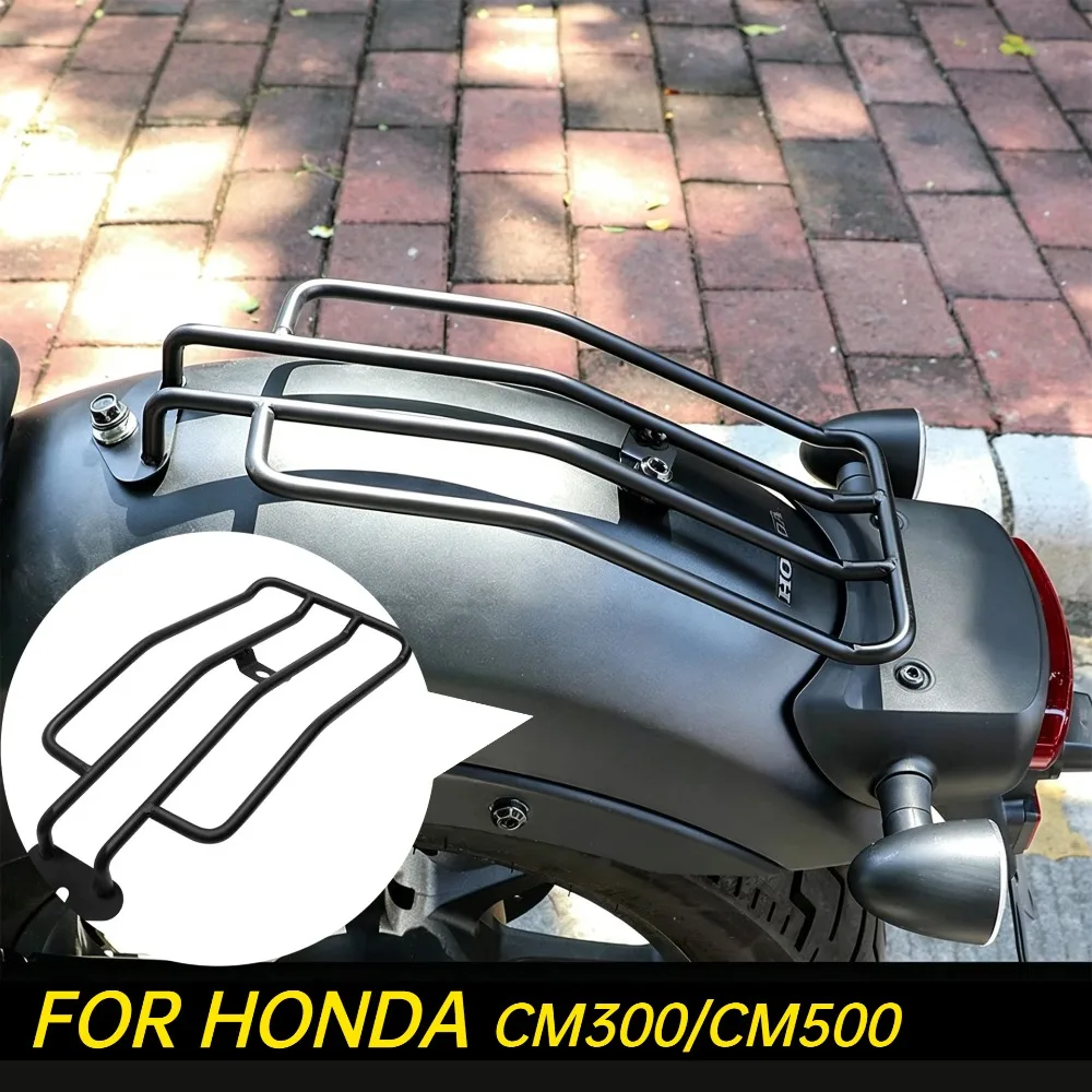 

Black Motorcycle Luggage Support Shelf Rack Rear Fender Bracket For Honda Rebel CM 300 500 CM300 CM500 2016-2026