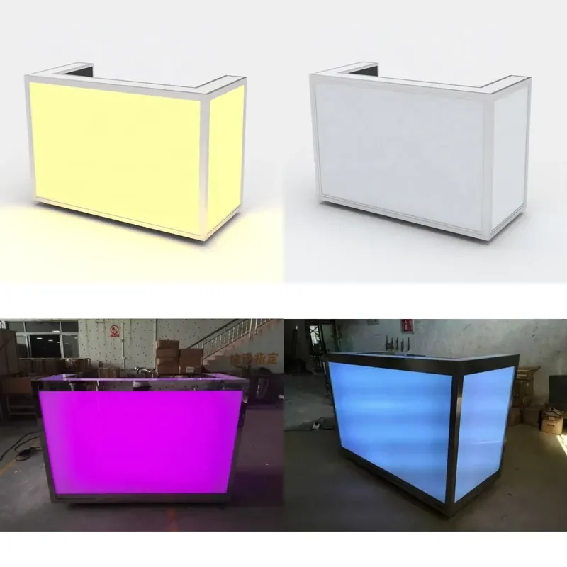 for High Quality Stainless Steel Portable Restaurant Mobile Bar Counter with LED Display
