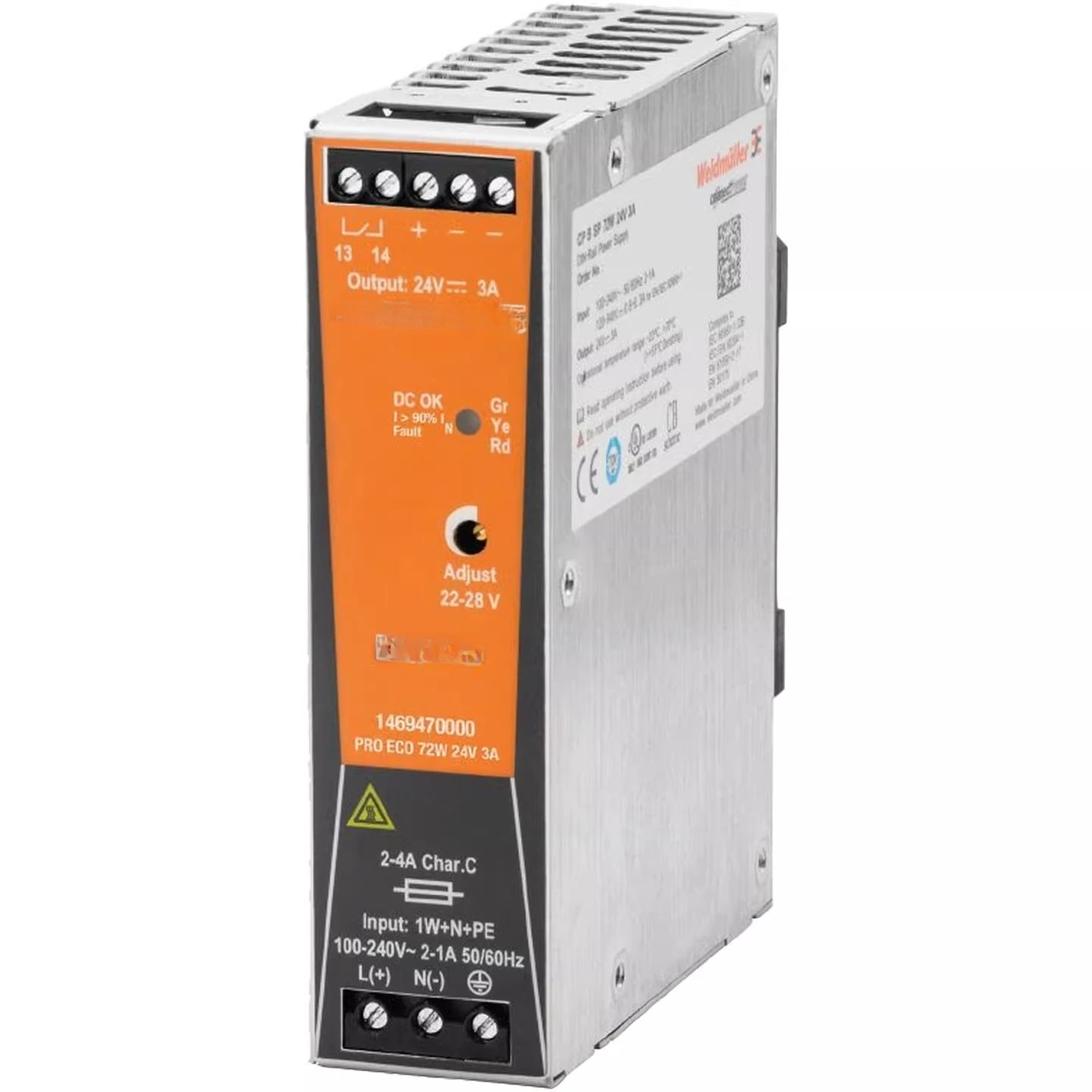 pro ECO 72W 24V 3A Switching Power Supply 1469470000 Energy Efficient Voltage Converter with Adjustable Output