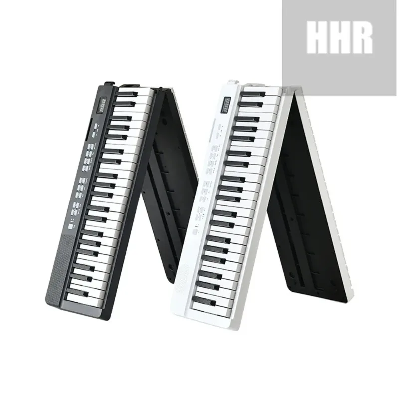 Black White Foldable Electronic Musical Piano, 88 Keys, Midi Controller, Synthesizer, Digital Organ Instruments, Keyboard, Music