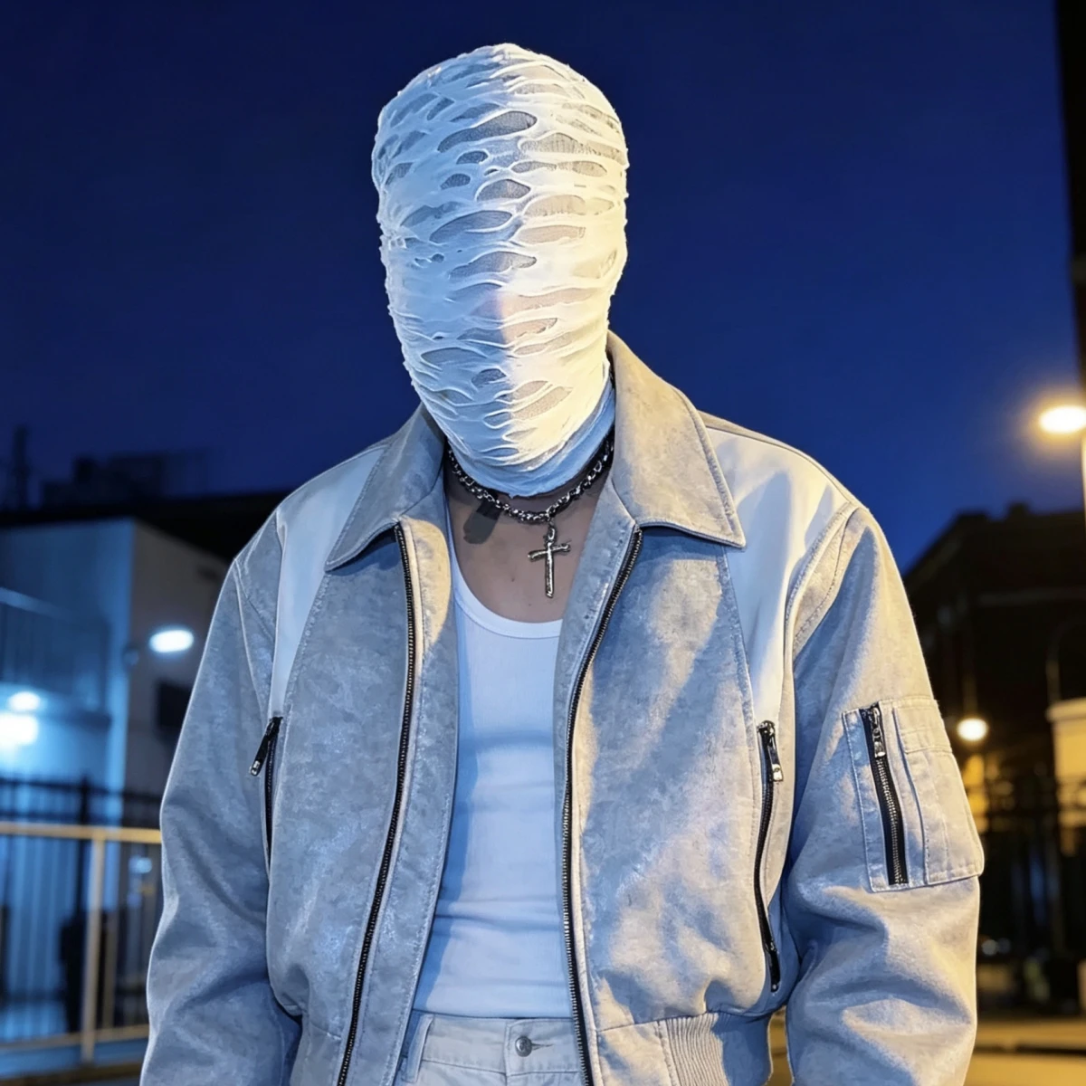 Unisex Black Cosplay Balaclava Cap UV Protection Motorcycle Ski Mask Spandex Head Cover Simulate CS No Hole for Bike Sun