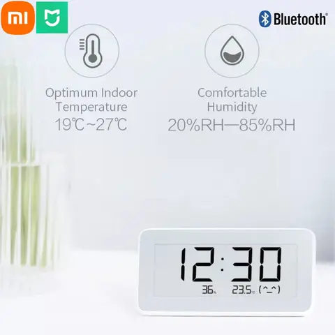Original Xiaomi Mijia Wireless Smart Electric Digital Clock Indoor&Outdoor Hygrometer Thermometer LCD Temperature Measuring Tool