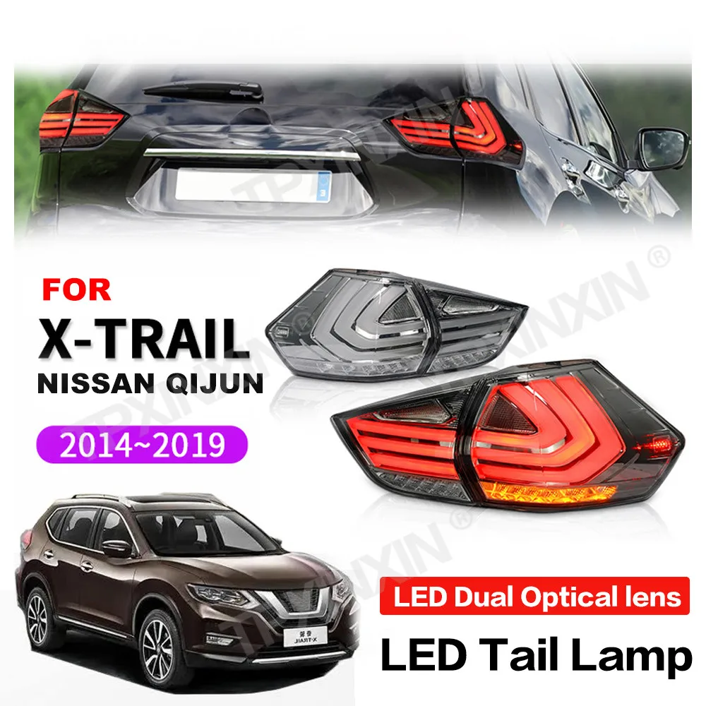 

Car LED Tail Light For Nissan X-Trail 2014-19 Auto Replacement LED TailLamp Assembly streamer Steering modified Total Accessorie