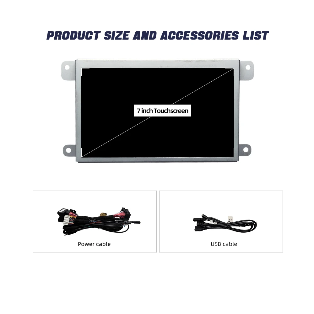 Radio de coche inalámbrico CarPlay Android Auto de 7 pulgadas para Audi Q7 4L 2005-2015 MMI 2G MMI 3G Reproductor de vídeo multimedia con pantalla táctil Linux con YouTube en línea Airplay Autolink Mirror Link WiFi Bluetooth GPS Navegación 7