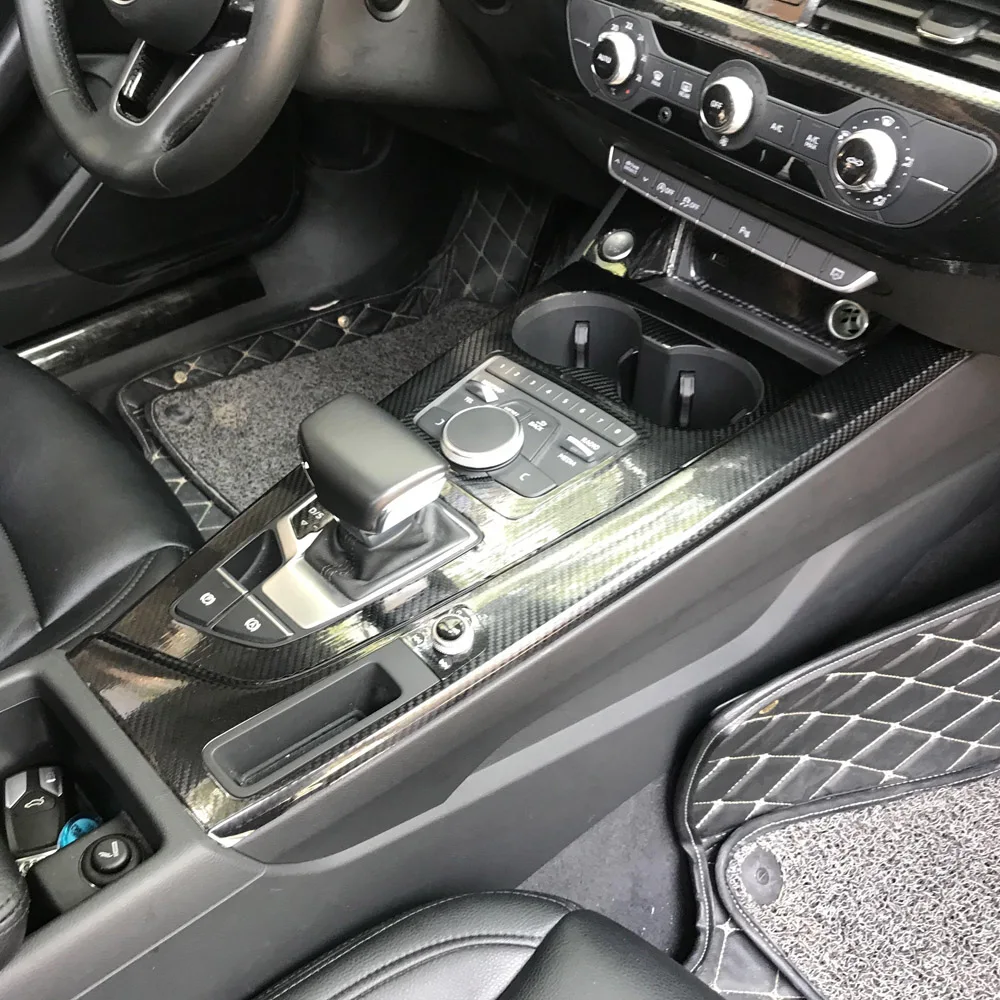 

For Audi A4 A5 B9 2017-2022 Car-Styling 3D/5D Carbon Fiber Car Interior Center Console Color Molding Sticker Decals Parts