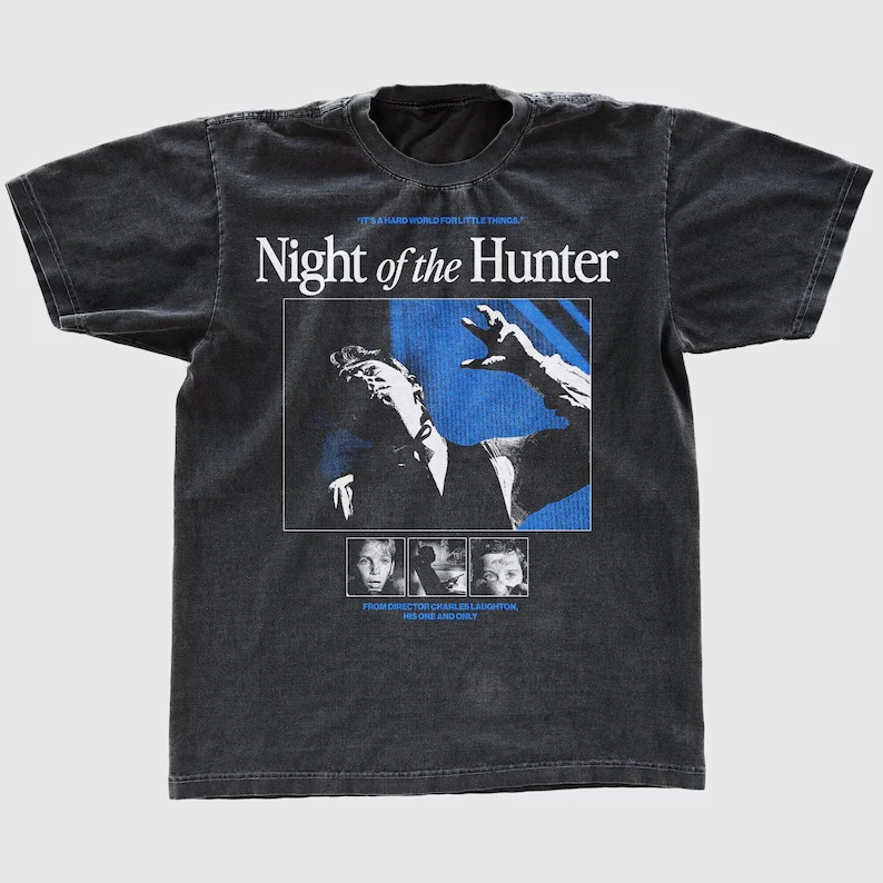 Night of the Hunter Movie Classic Film T-shirtTrendy Men Women's Short Sleeve T-Shirt 90s Cotton Aesthetic Streetwear Tee Tops