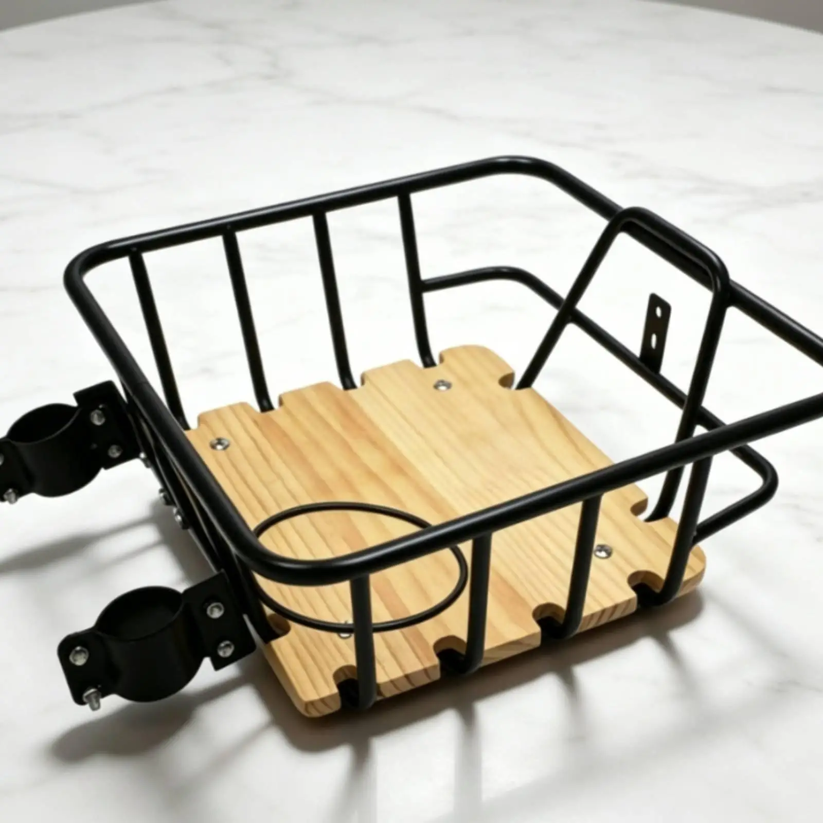Metal Bike Basket Drink Holder Vehicle Accessory Rust Resistant for Commuting