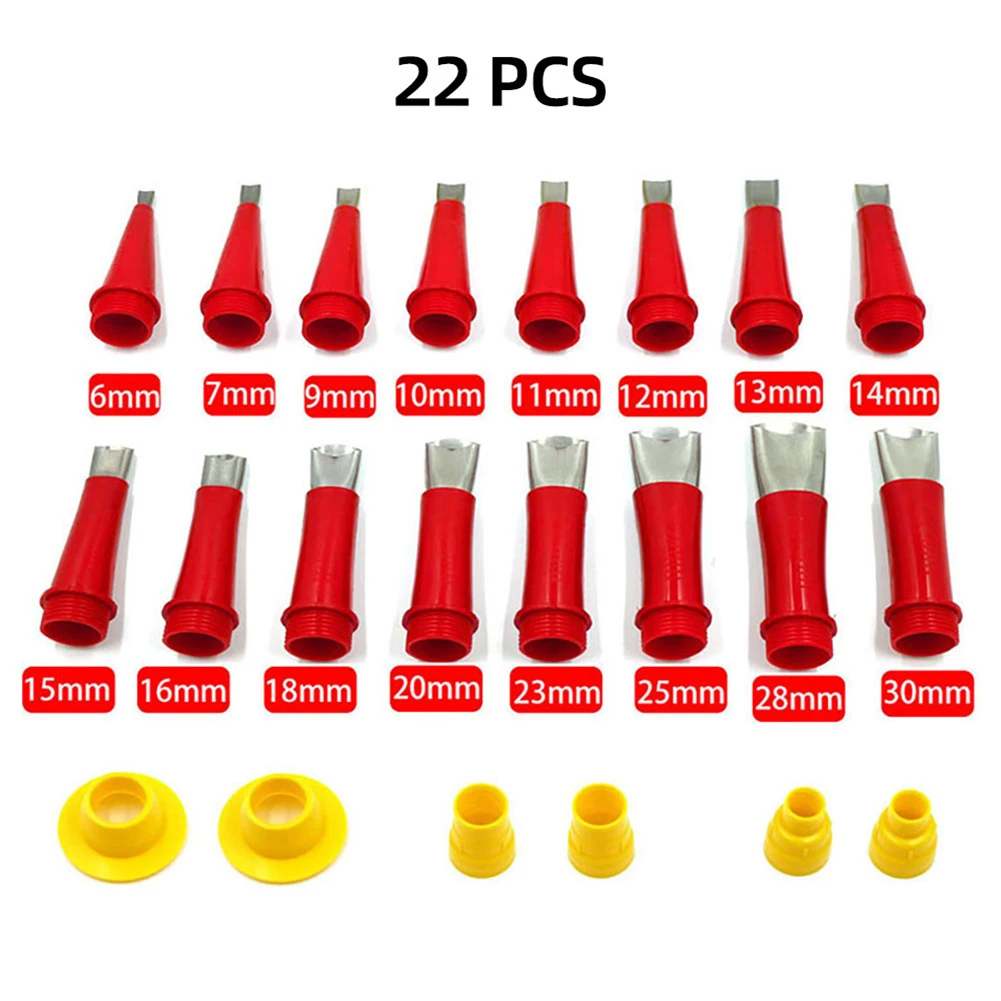 22PCS Stainless Steel Caulk Nozzle Applicator Caulking Finisher Glue Silicone Sealant Finishing Tool For Kitchen Finishing Tool