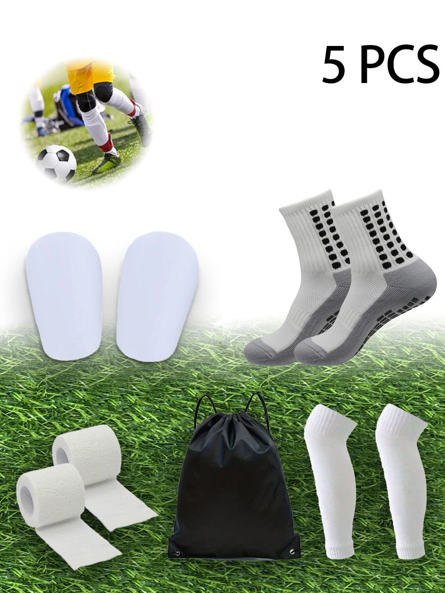 

1 комплект, мужские и женские футбольные аксессуары, спортивные нескользящие футбольные носки, перегородка на шнурке, мяч, повязка, эластичный чехол для носков