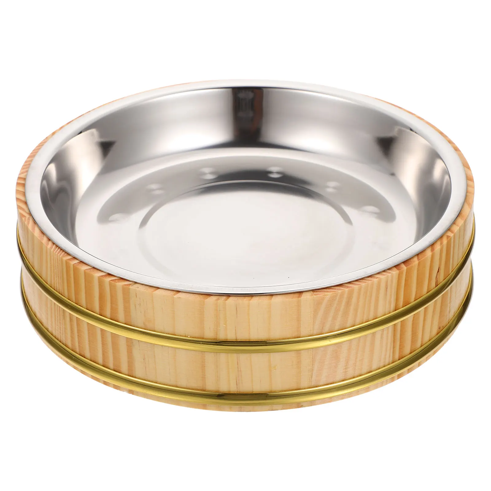 

Wooden Barrel Rice Basin Container Bucket Sushi Japanese Mixing Bowl Restaurant Containers