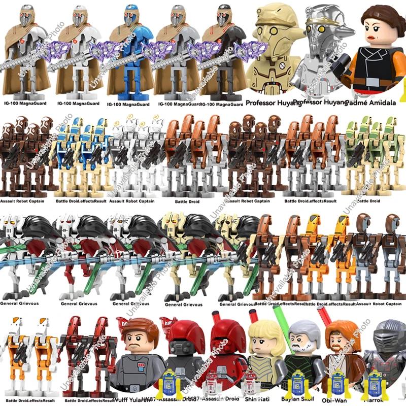 

Hot Toy New Star Wars Building Blocks Obi-Wan Wulff Yularen Professor Huyang Padme Amidala Marrok Darth Vader Figures Bricks Toy