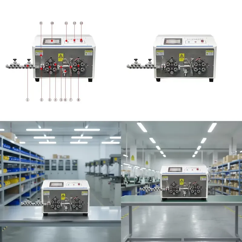 for Neibao NB-1250 35mm Automatic Timing Belt Inner and Outer Stripper Belt Cover with 7 Inch Touch Screen Electric