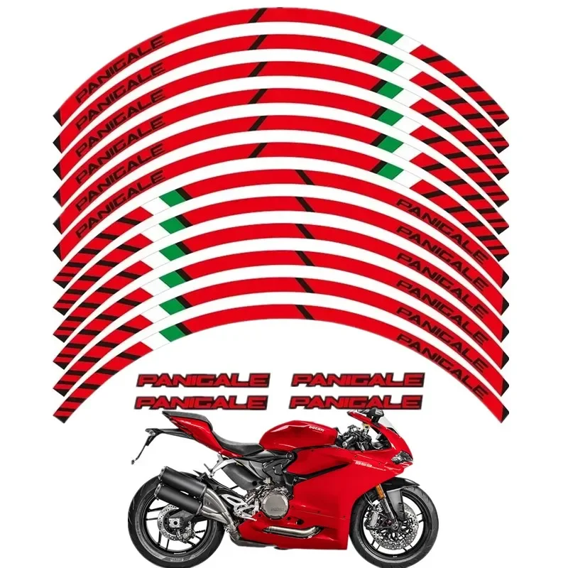 For DUCATI PANIGALE 1199 S 899 1299 S R 959 Motorbike Parts Contour Wheel Decoration Decal Sticker - 2