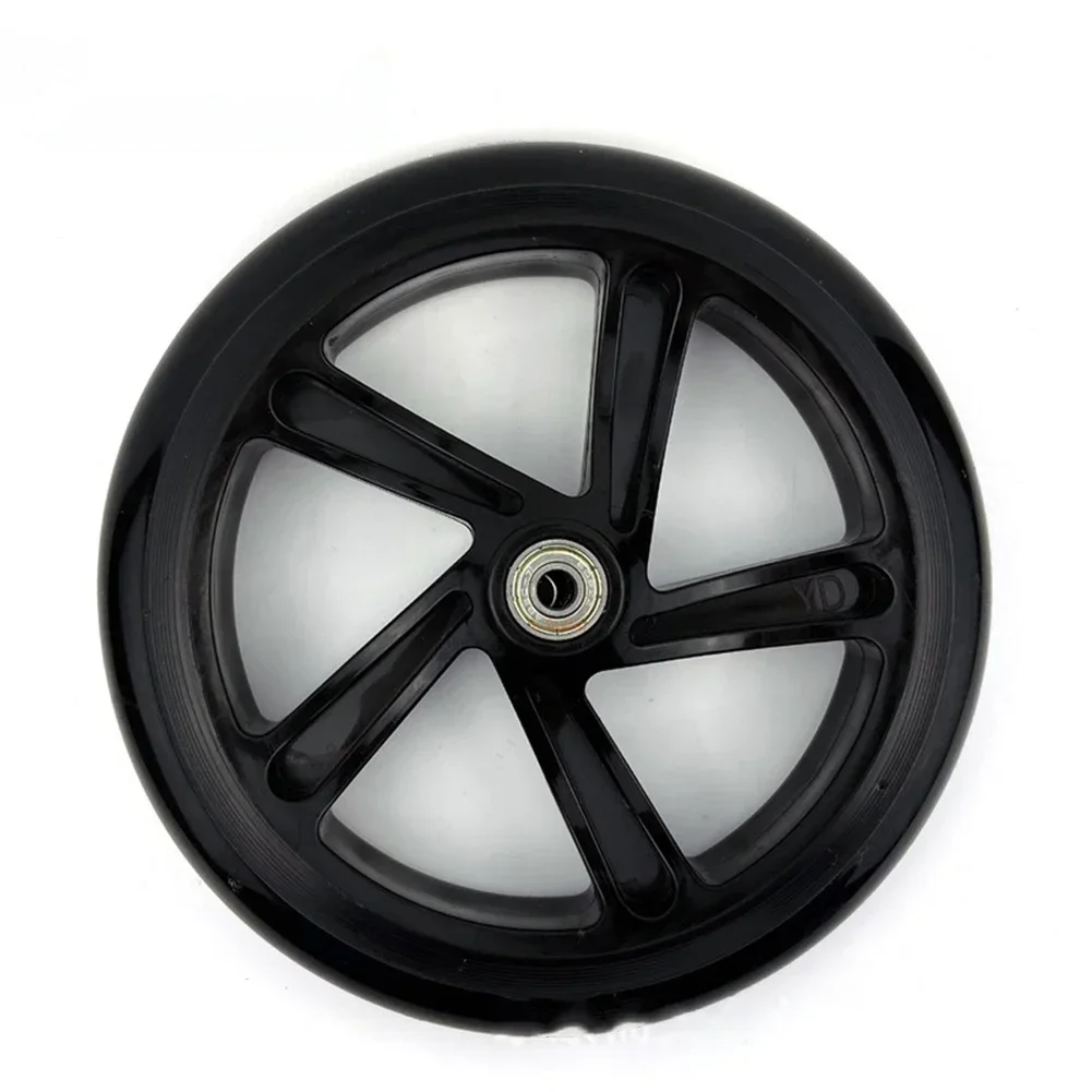 1pc 8-inch Scooter PU Wheel With Bearings Kids Kickscooter Wheel (5 /10spokes Wheel) For DIY Wheelchairs Scooters Accessories