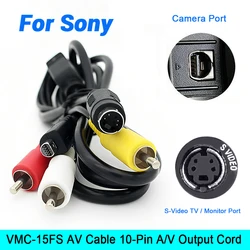 vmc-30fs for Sony DCR Handycam Camcorder Digital Camera VMC-15FS A/V Cable 10-Pin DVI DV Connector to 3 RCA S-Video AV Line