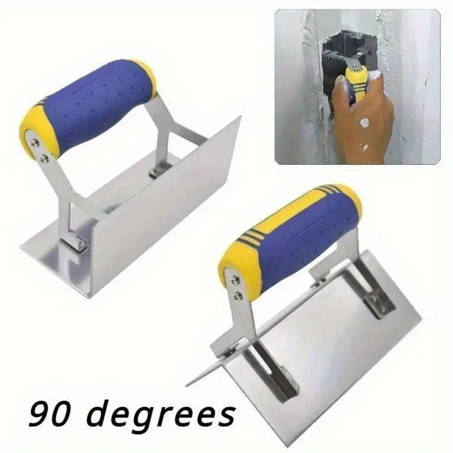 Inner/Outer Corner Plastering Corner Trowel Internal And External 90° Sheet Rock Stainless Steel Concrete Trowel Tools 1pcs
