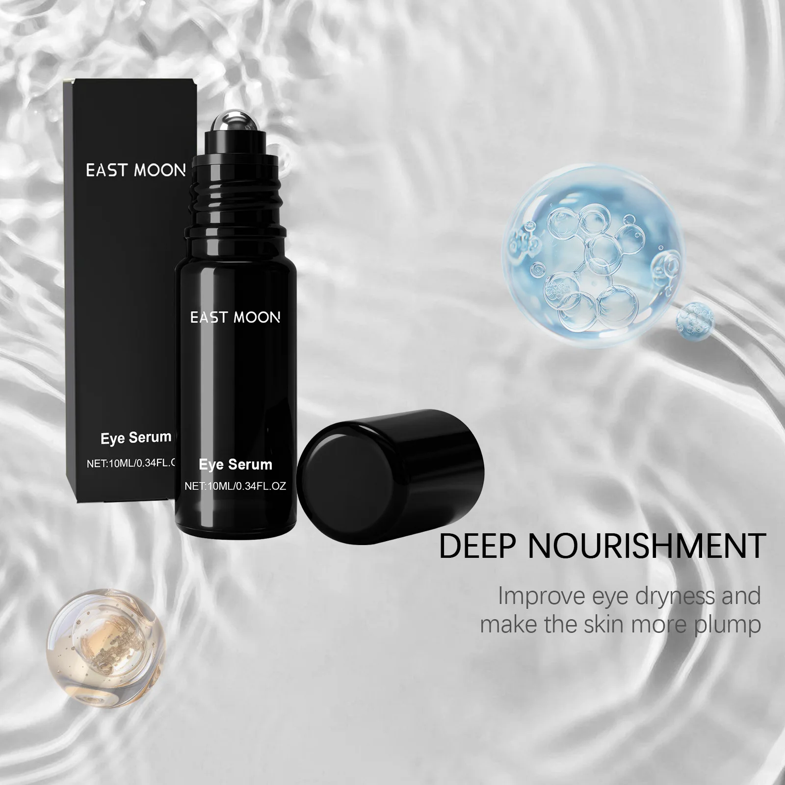 East Moon Men Collagen Eye Essence Nourishing Dryness Improve Dark Circles Reducing Puffiness Remove Eye Bag Eye Firming Serums