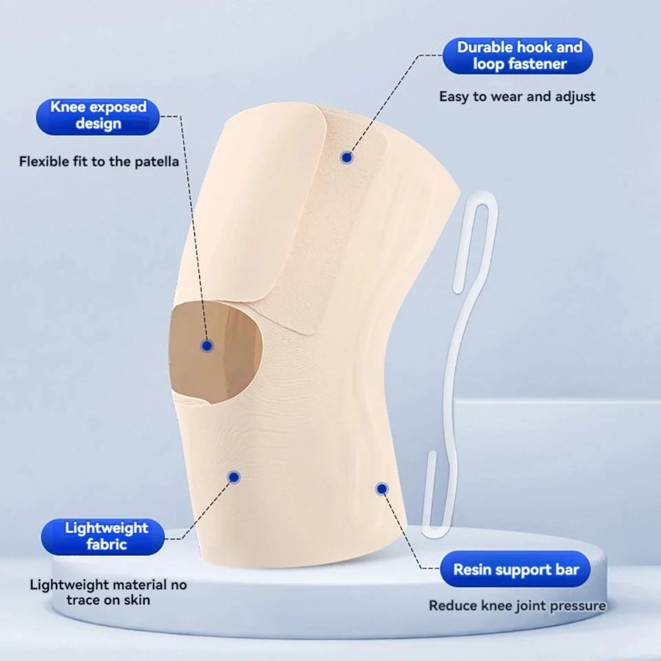 1Pcs Slim Adjustable Knee Pads Meniscus Protector Fixed Support Injury Recovery Postoperative Assistance Stabilized Knee Joint