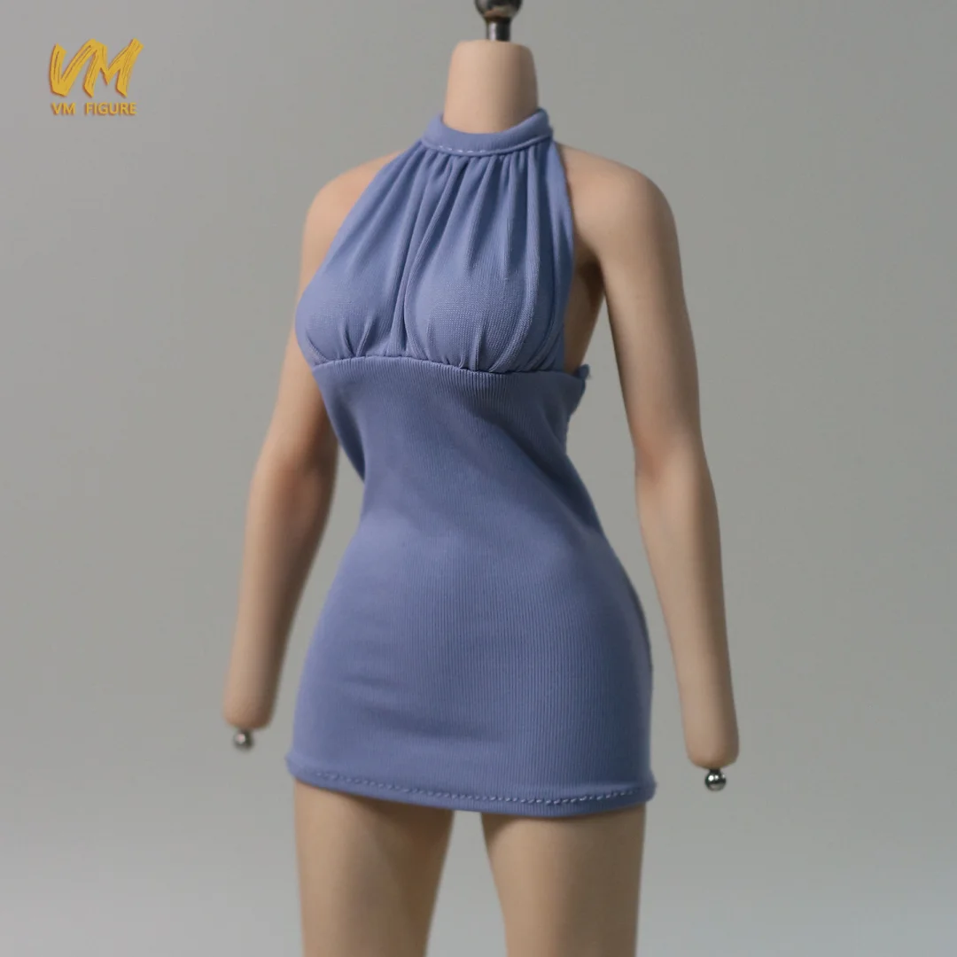 1/6 مقياس أنثى الجندي الرسن الرقبة فستان قصير مثير الساخن فستان مرن نموذج ل 12 ''عمل الشكل الدمى TBL53 AT203 VCD01 #4