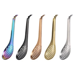 Stainless Steel Spherification Spoon, Slotted Caviar Spoon To Take Out Olives Capers From Jar, Molecular Gastronomy Kitchen Tool