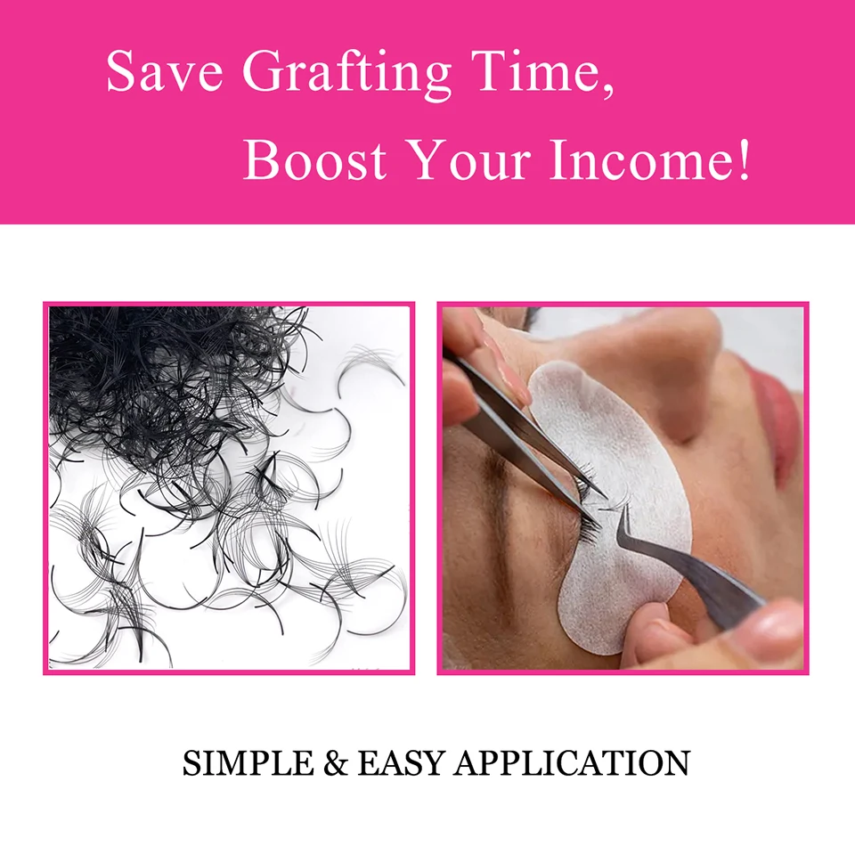 AGUUD, ventiladores de volumen rusos prefabricados, visón sintético 4D-8D, Base puntiaguda, abanico estrecho, extensiones de pestañas sueltas, maquillaje profesional hecho