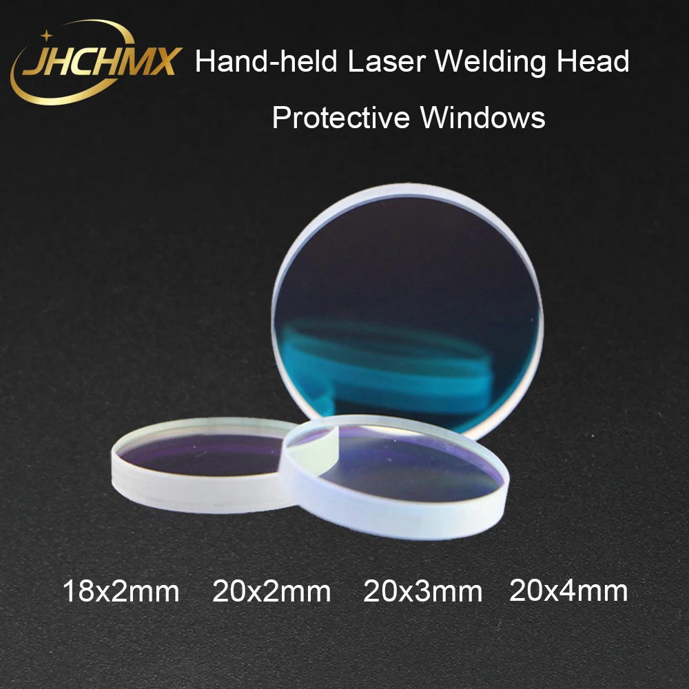 

JHCHMX Защитные окна для лазерной сварки 20*2/3/4 мм 1064 нм 0-2 кВт для деталей ручного лазерного сварочного аппарата
