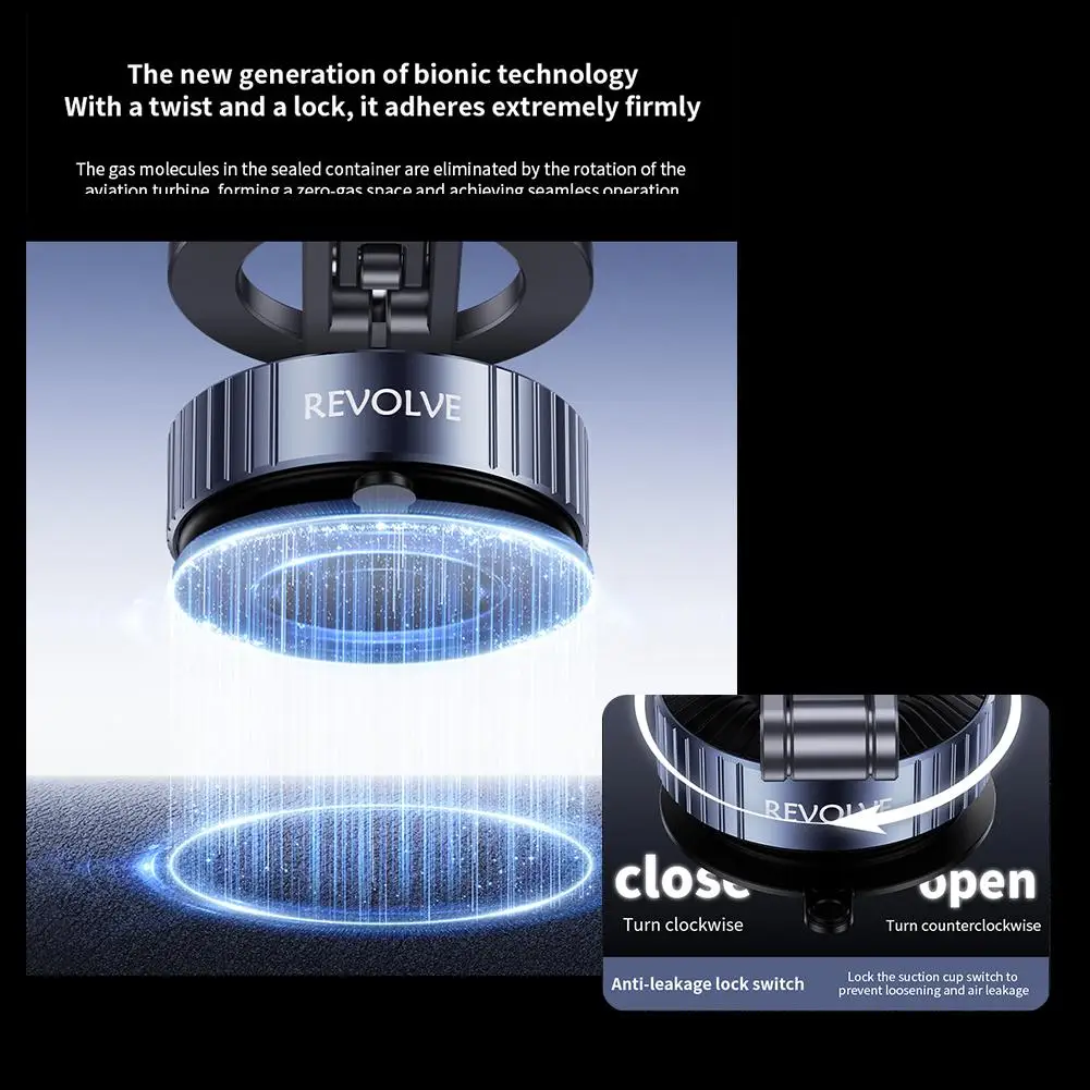 Universal Magnetic Car Mount Phone Holder Folding 360° Rotation Vacuum Adsorption Strong Suction Holder For IPhone16-12 Series