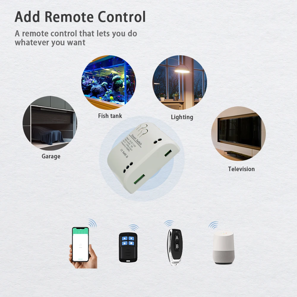 차고 문 오프너 wifi 원격 컨트롤러 지원 Alexa Google 홈 액세스 제어 시스템 Tuya APP로 음성 원격 작업