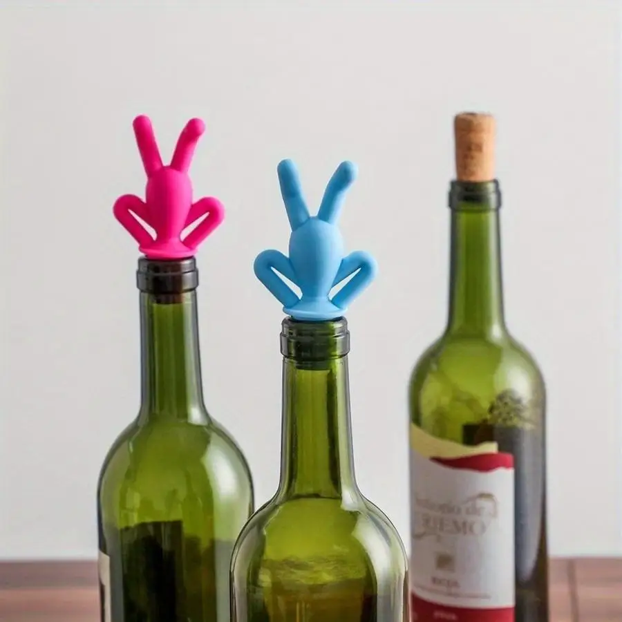 1/5/10/20/50/100pcs Creative Silicone Figurine Wine & Champagne Bottle Stopper - Sealed Freshness Preserver for Restaurants, Inv