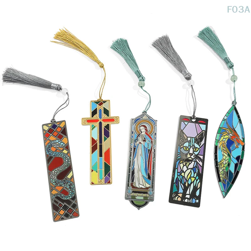 European Vintage Mural Architectural Style Tassels Bookmarks For Readings Lovers Bookworm Gifts Page Marking Tool Stationery