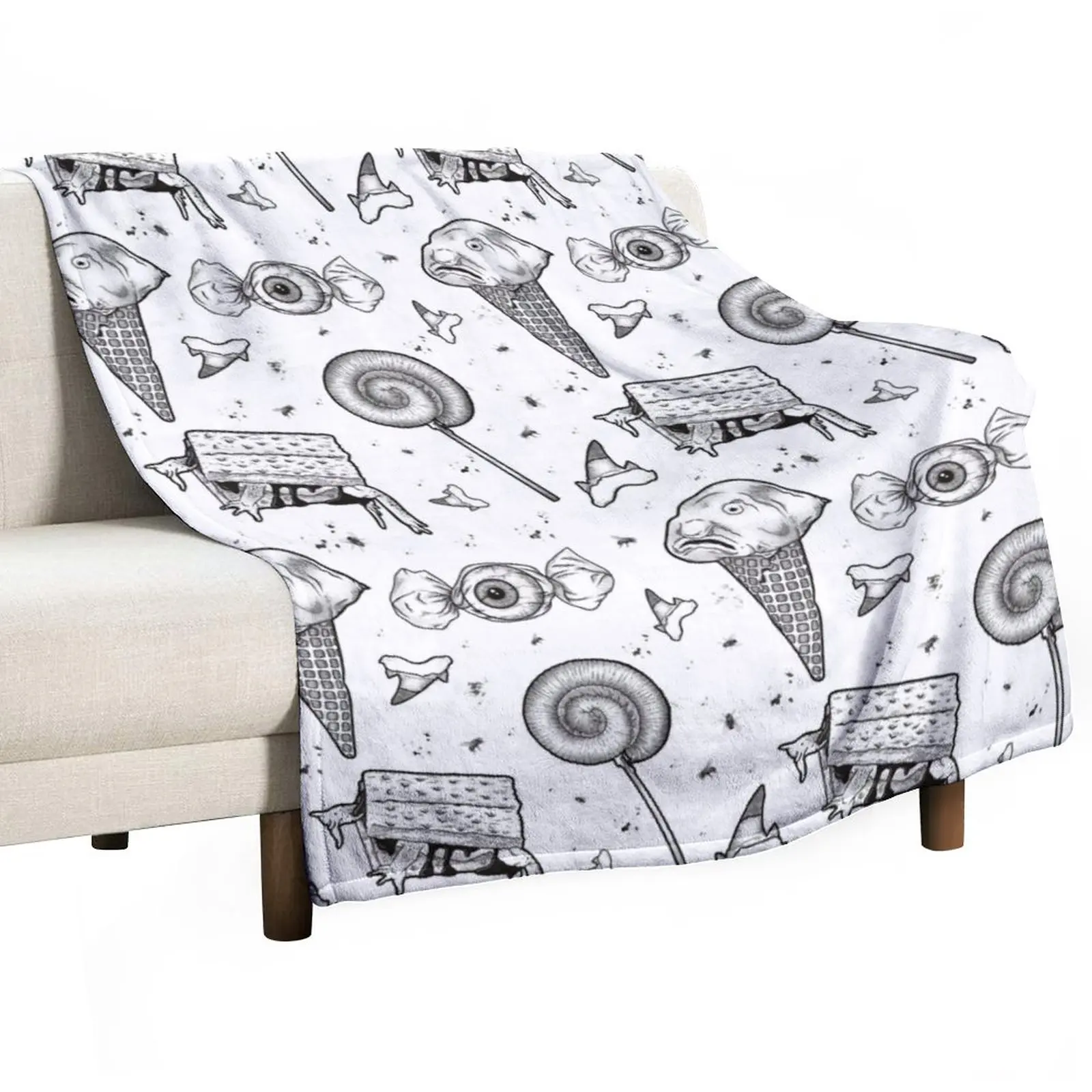 

Creepy-Crawly, Ooey-Gooey Throw Blanket Hairy Blankets Flannels Blanket