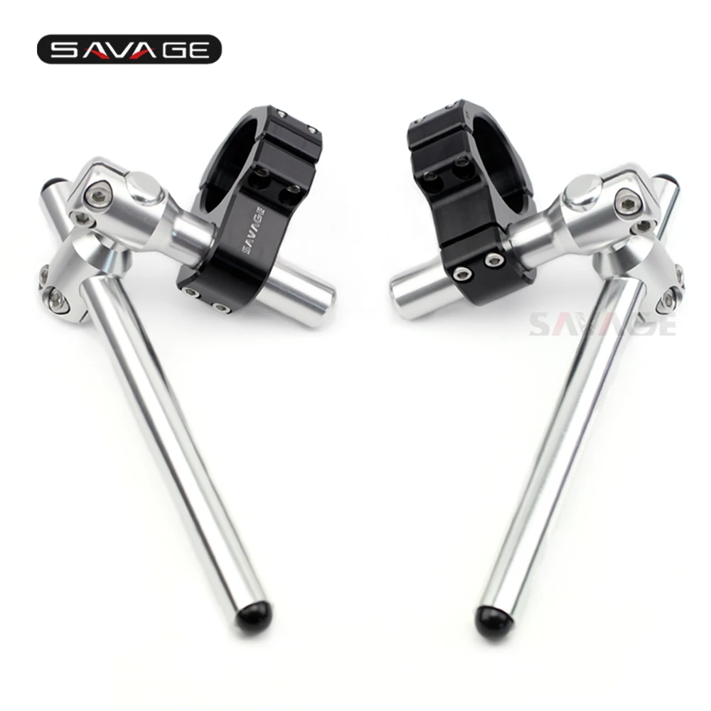 Universal Motorcycle Handlebar Raised Higher Clip Ons Clamp For 50mm Fork Tube Performance Stunt Adjustable Shift  Handle Bars