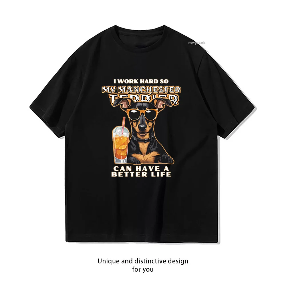I work hard so my amazing manchester terrier dog can have a better life T-Shirt Manchester Terrier Dog Lovers shirt