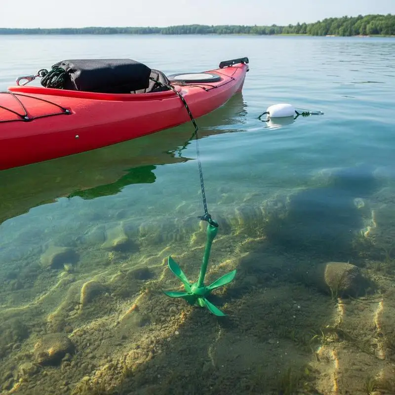 

Grapnel Anchor System 3.5 lb For Kayaking Canoeing Paddleboarding, 26.2 ft Rope Buoy Storage Bag Snap Hook Carbon Steel Hardw