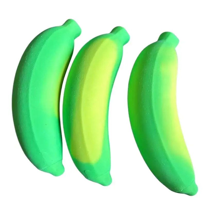 Slow Rebound Color Change Squeeze Banana Reusable Stress Relief Fruit Toy for Home Office Anxiety Reduction