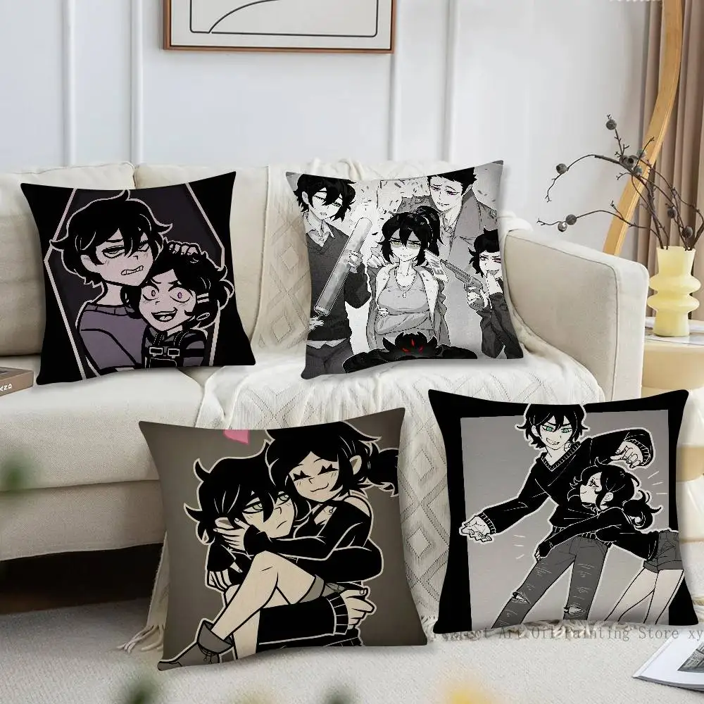 The C-Coffin Of A-Andy And Leyley Game Pillow Case Fashion Square Pillowcase Bedroom Sofa Room Ins Decoration Leisure