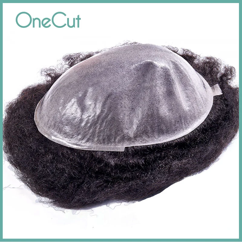 

Afro Wave Men Toupee for Black Men PU Base 0.04-0.06 Natural Hair Replacement System Hairpieces Men's Capillary Prothesis Wigs