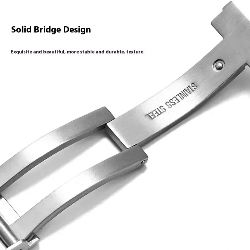 16mm 18mm 20mm 22mm Watch Clasp Deployment Buckle 316L Solid Stainless Steel Watch Folding Buckle Watchband Accessories