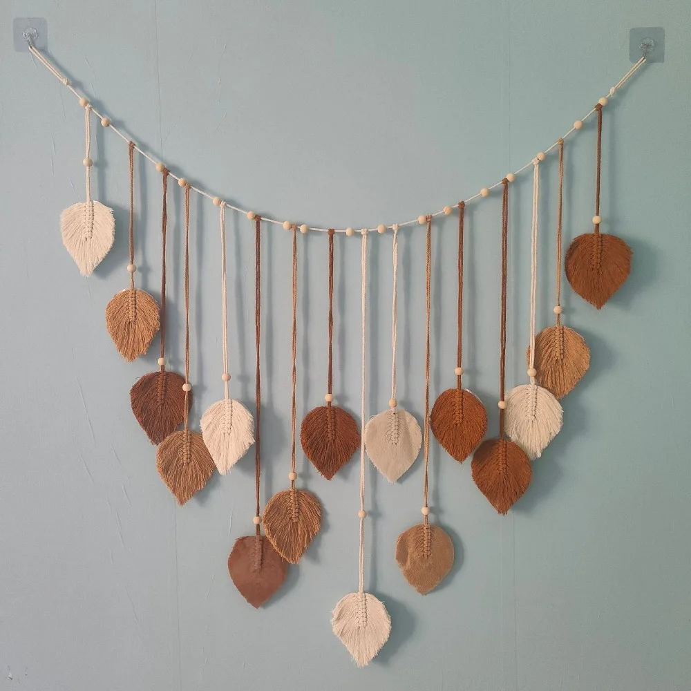 يدويا 120x75 سنتيمتر البوهيمي الجدار الشنق الألياف الطبيعية شرابات مكرميه نسيج ورقة الجدار الشنق غرفة المعيشة