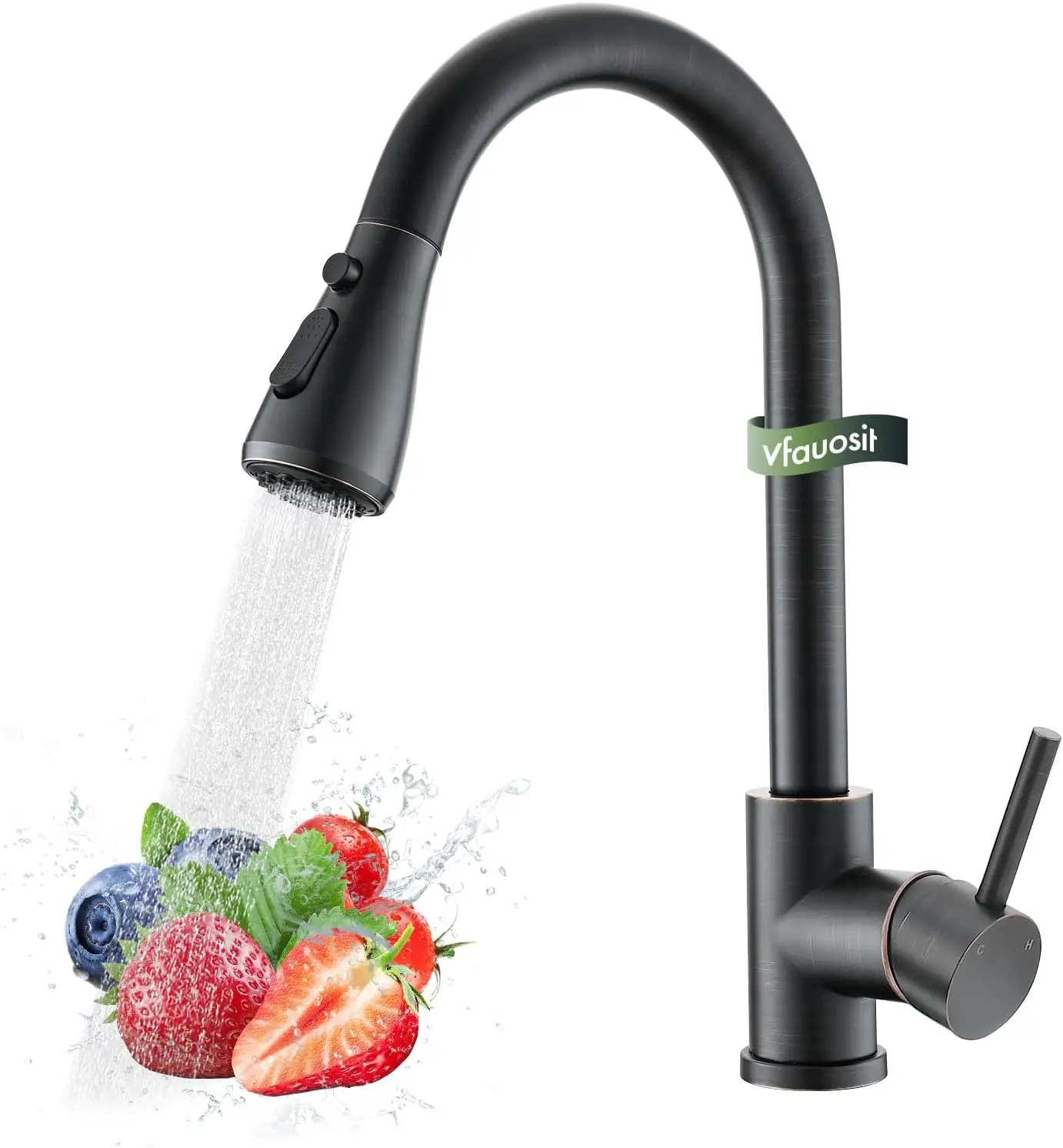 

Pull-Down Sprayer Kitchen Faucet, Touchless & Bar Sink Faucets, Durable Black Finish