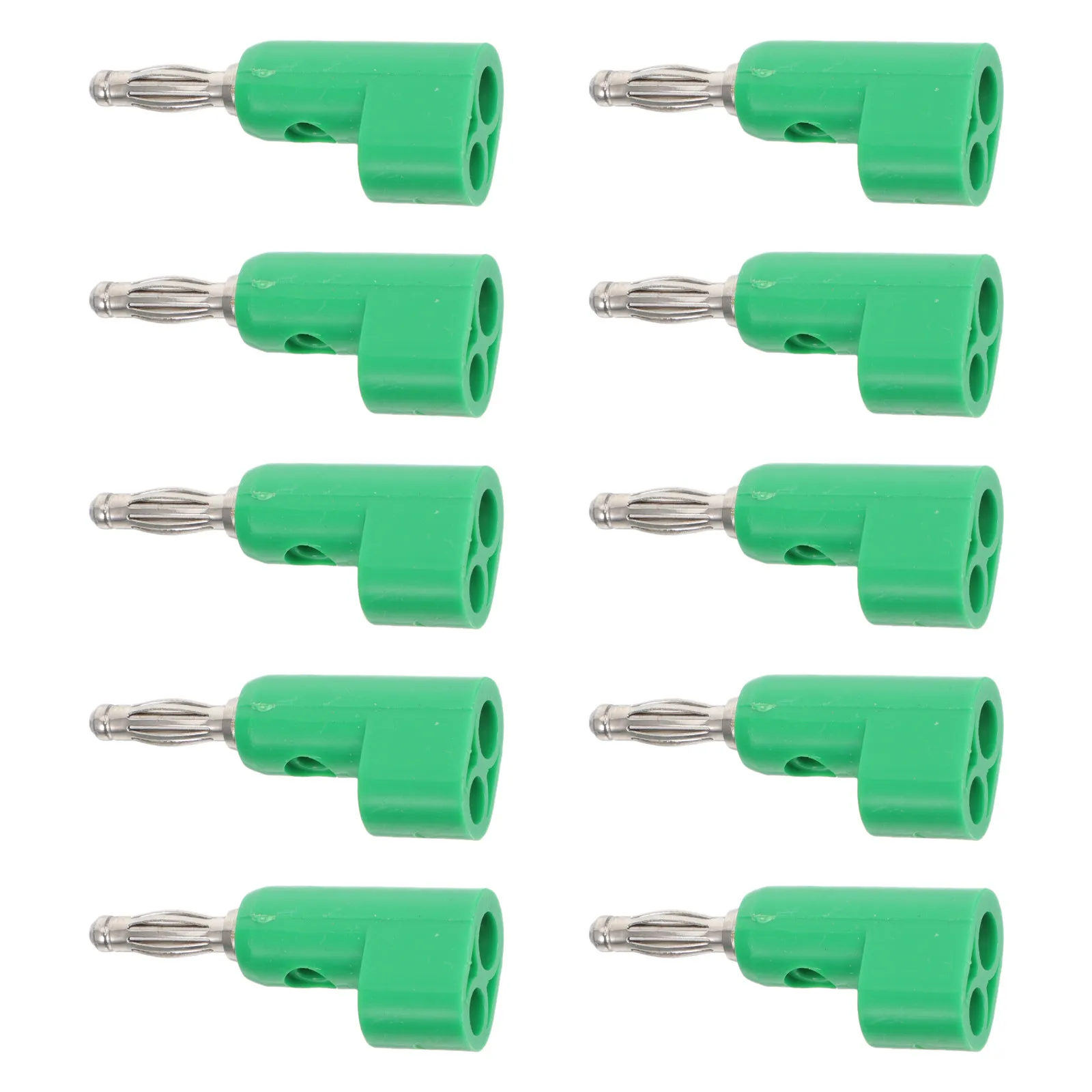 

10Pcs Banana Plug Connectors 4Mm No Welding Solderless Stackable Open Screw Type Speaker Terminal Multimeter Test Leads