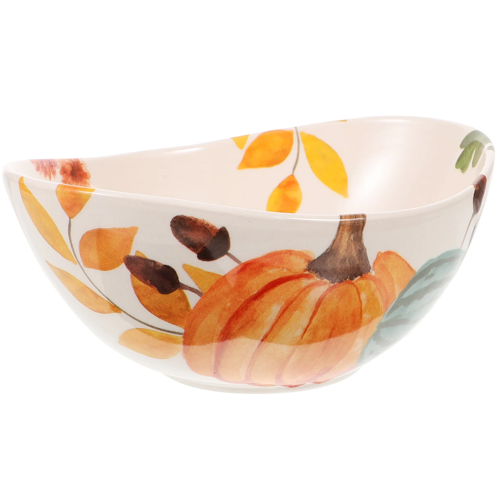 

Pastoral Style Ceramic Tableware Pumpkin Bowl Fall Salad Dessert Serving Soup for Home Bowls Ceramics Large Harvest Party