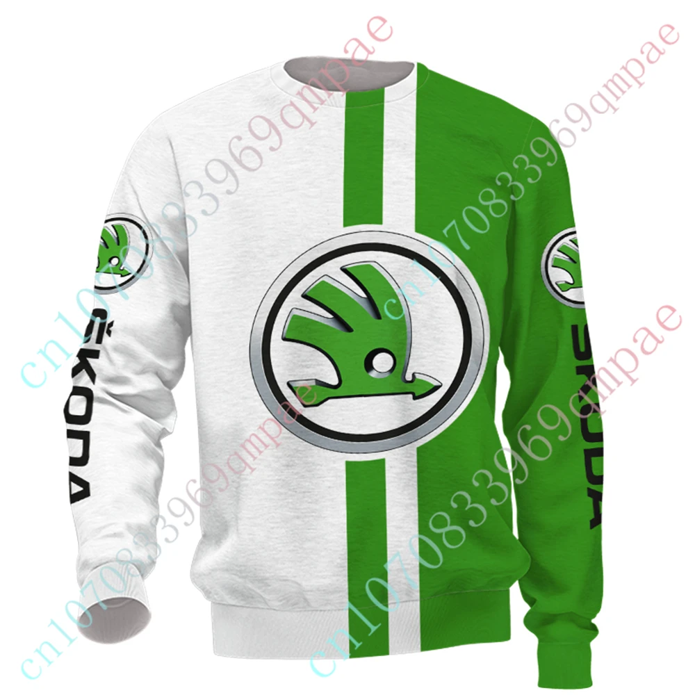 

Skoda T Shirt For Men Women Casual Sweatshirt Anime Oversized T-shirt Harajuku O Neck Long Sleeve Unisex Clothing Custom Logo