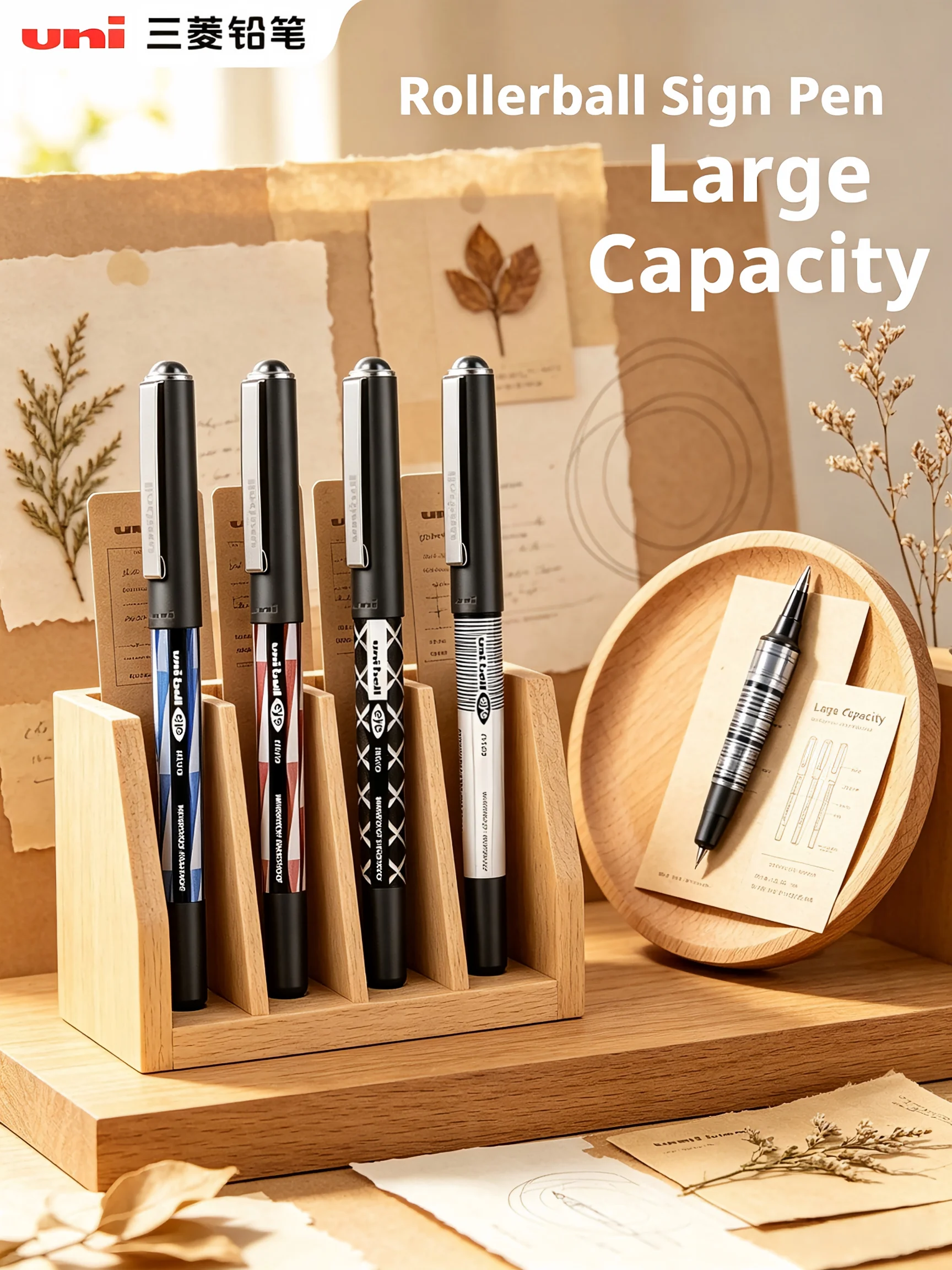 Uni Ball Pen UB150 Rollerball Pen,Sign Gel Pen,1800 m Ultra-large Capacity Direct Liquid Ink Waterproof Quick Dry Stationery Pen