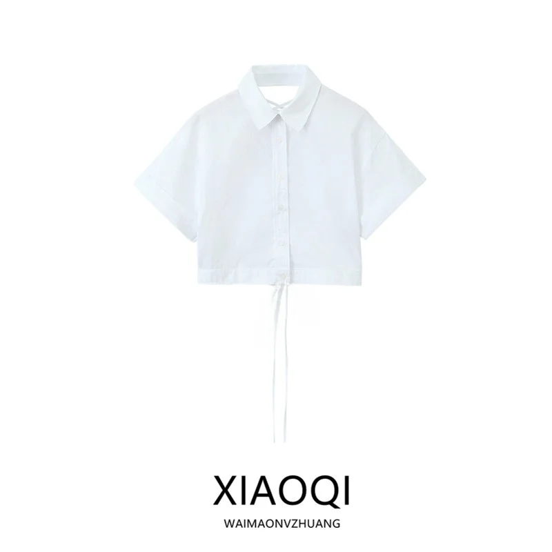 

Summer 2024 Women's Design Slim Fit ort Ba Strap irt Versatile High Waist V Ne Commute Sle Faionable Casual irt
