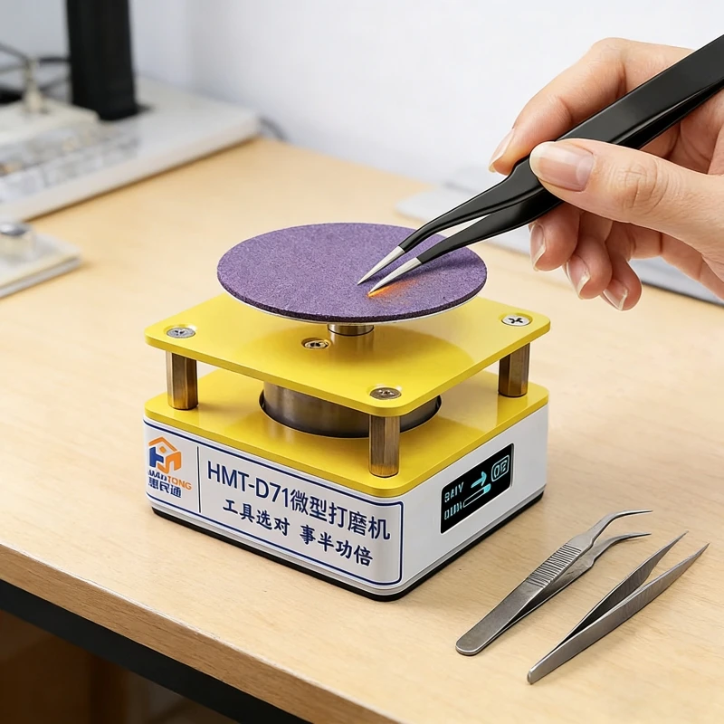 HMT-D71 Electric Grinder For Precise Polishing With 4 Speed Adjustable LCD Display For Small Metal Tool And Jewelry top sale