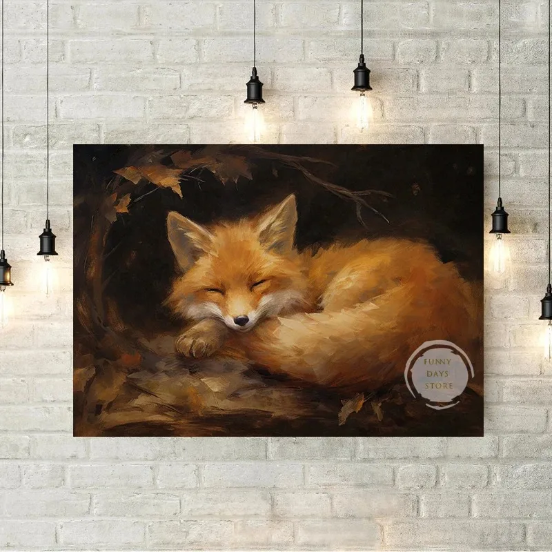 الظلام أكاديمية الثعلب الأرنب سوان الغزلان الذئب الأغنام السنجاب الحصان المشارك يطبع الحيوان حائط لوح رسم الفن غرفة المعيشة ديكور المنزل #2