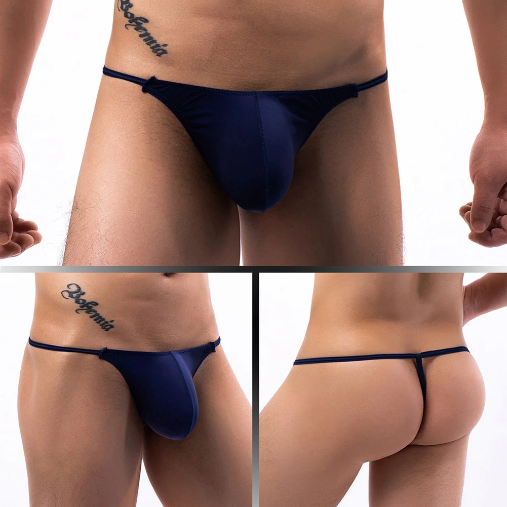 Sexy Mannen String Super Mini Ondergoed U Bolle Grote Tas Mannen \ 'S Single G-String T-Back Laagbouw Badmode Erotische Bikini Onderbroek