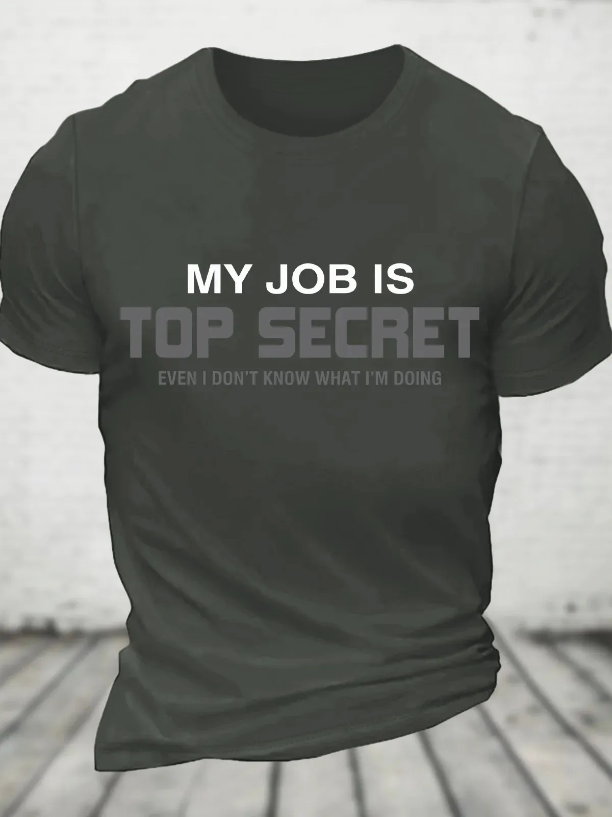 My Job Is Top Secret Cotton T-Shirt image 3